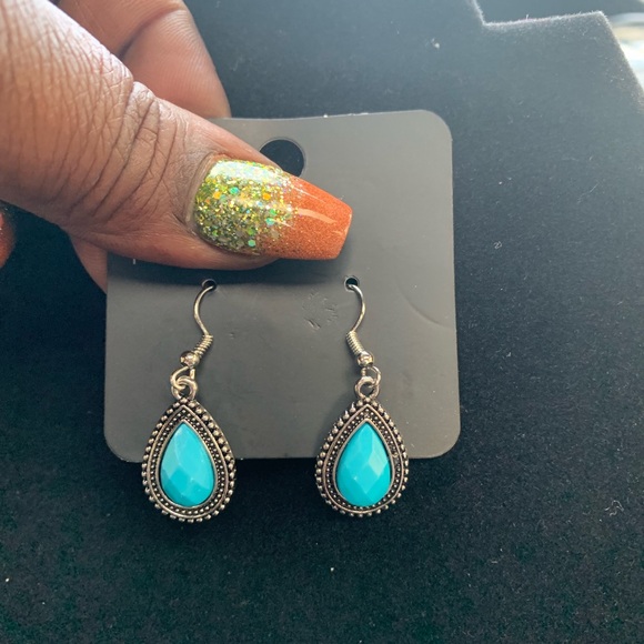 Tumbling Tumbleweed Blue Ring 2pc Set - Picture 2 of 2